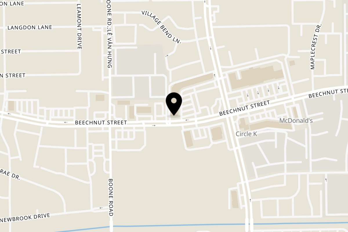 Map showing the location of Ocean Crawfish Seafood & Grill Houston on 8200 Wilcrest Dr #27 in Houston